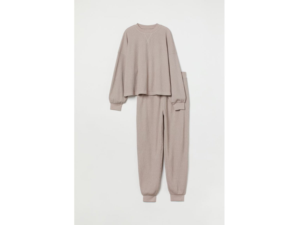 Schlichter Pyjama aus Waffeljersey