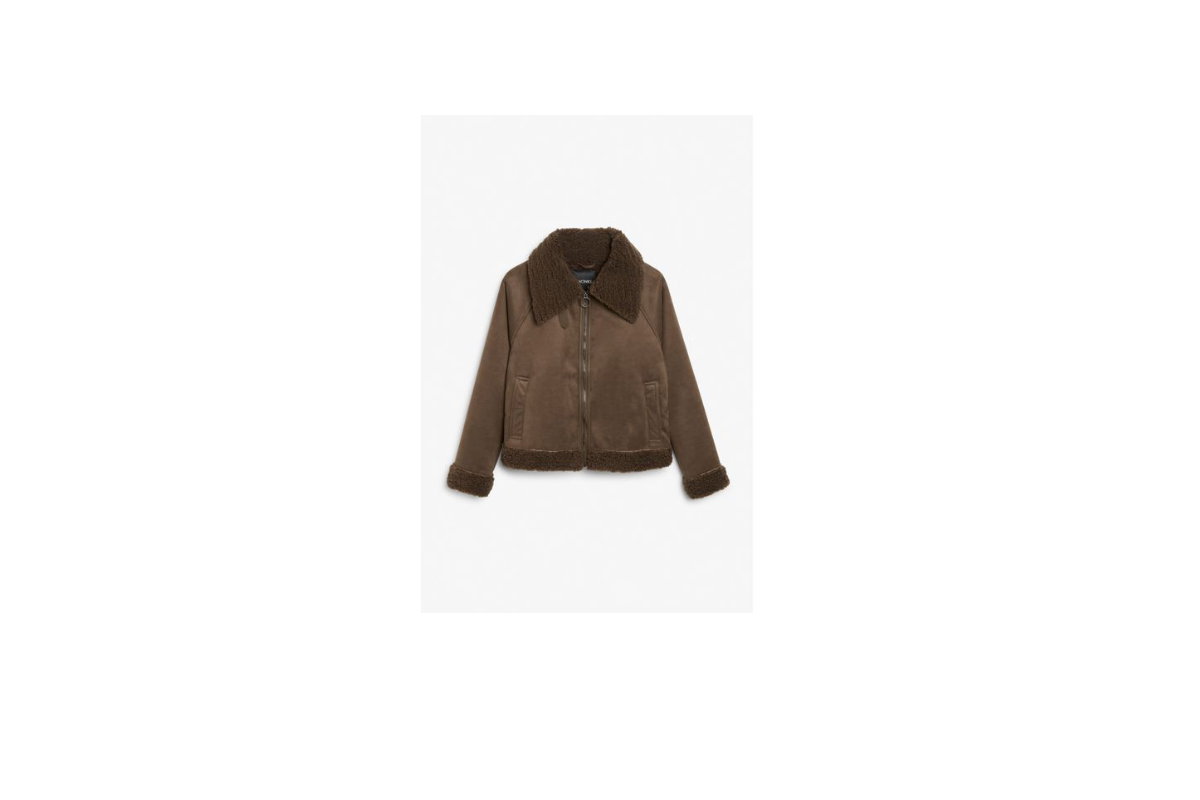 Braune Shearling Jacke