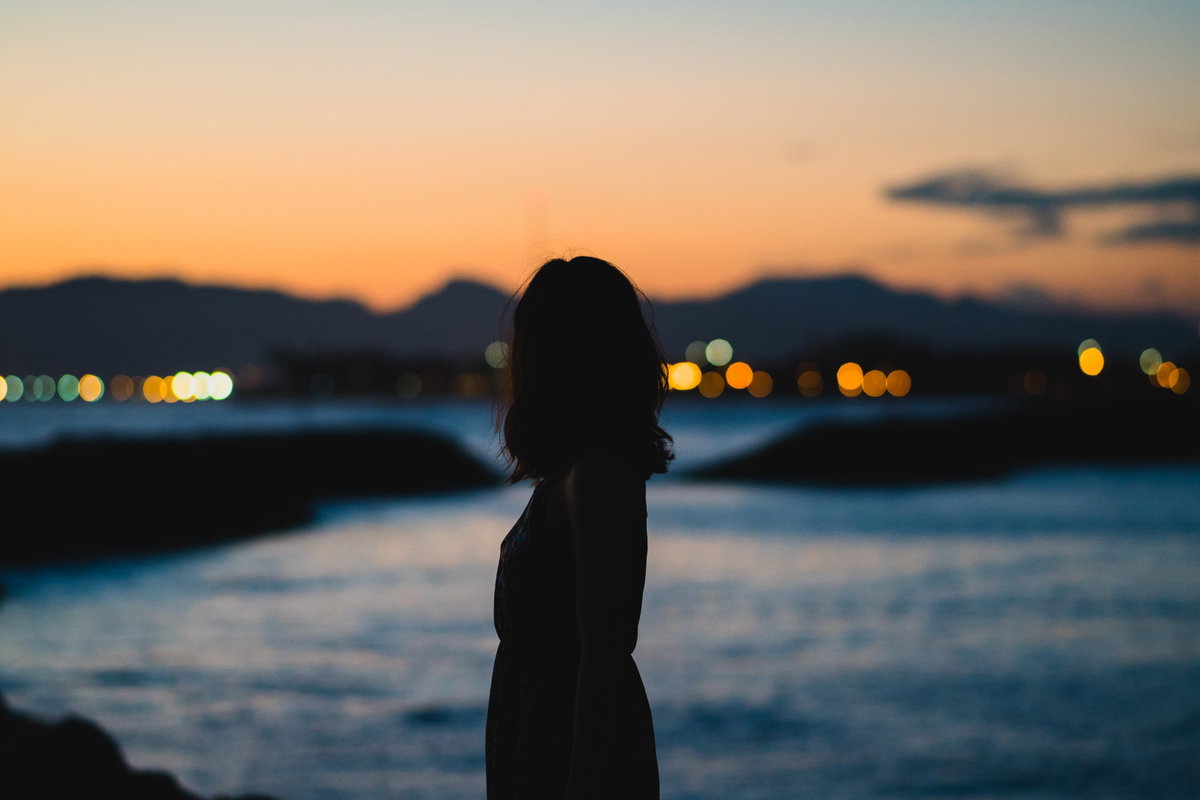 Frau Sonnenuntergang