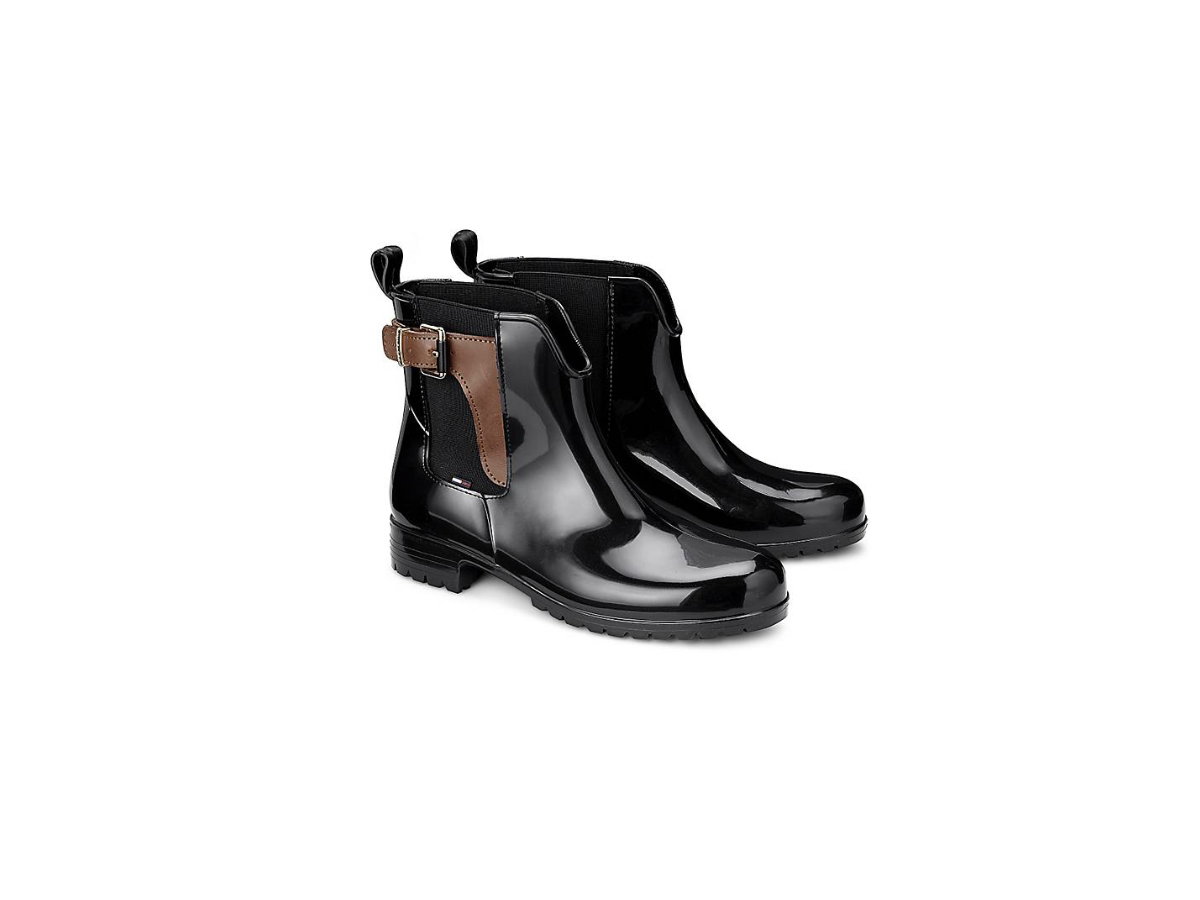 Schwarze Gummistiefel im Chelsea-Look von Tommy Hilfiger