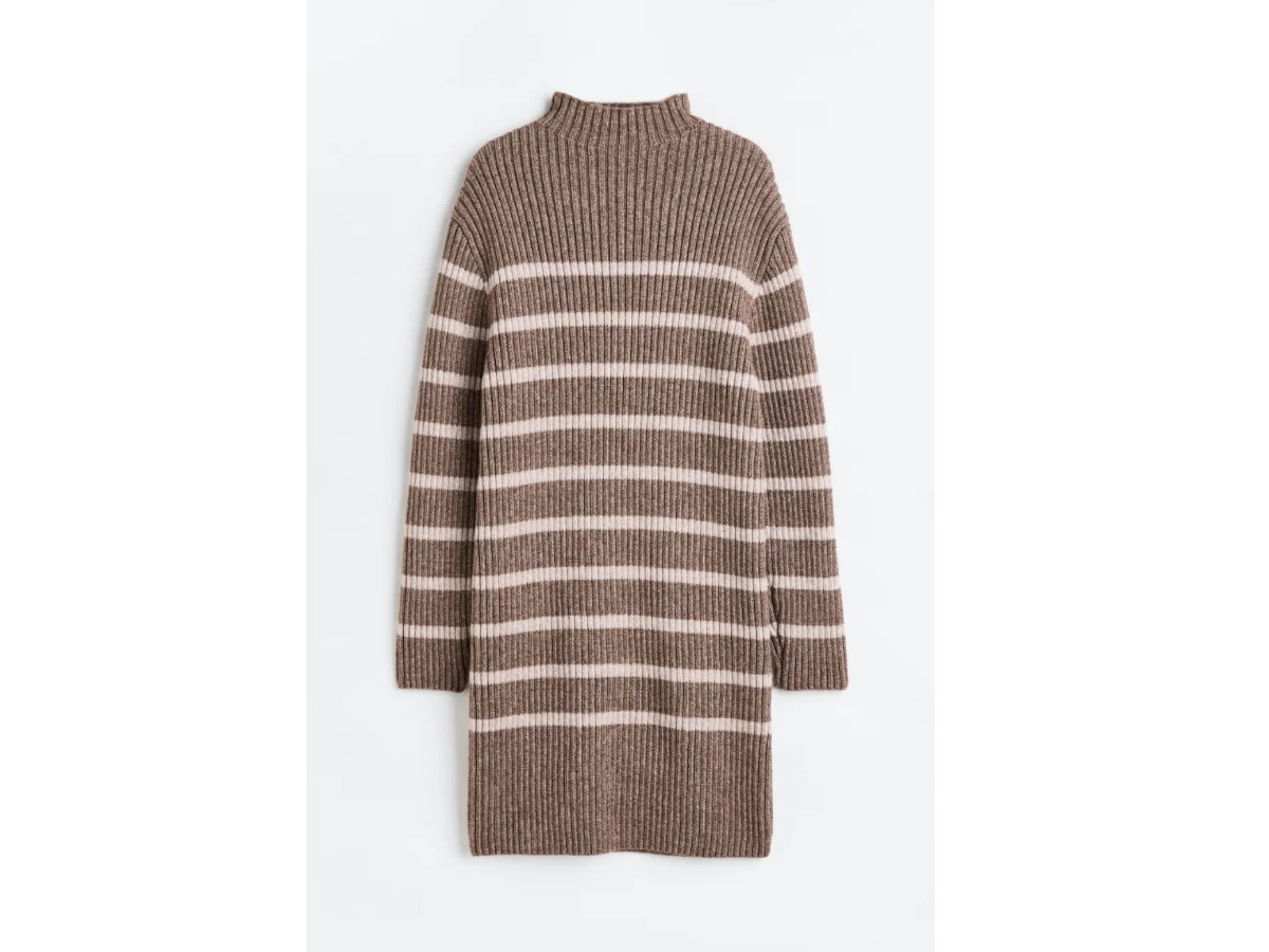 Geripptes Strickkleid H&M