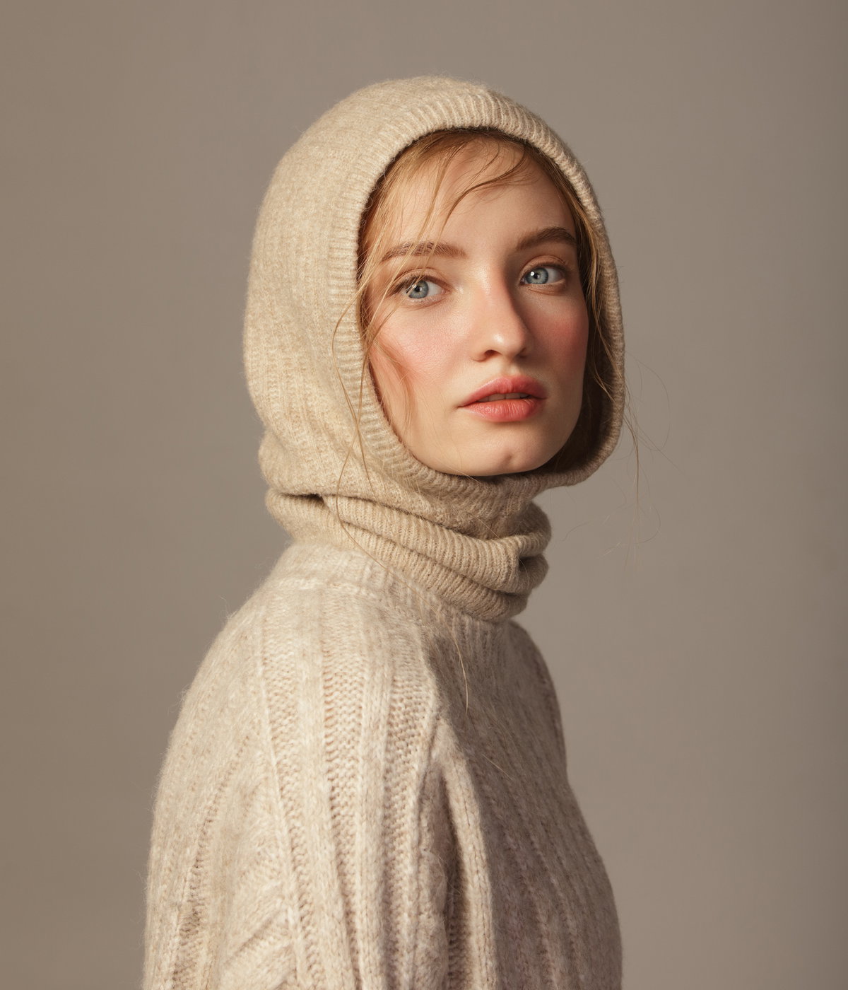 Frau mit Winter Make-Up