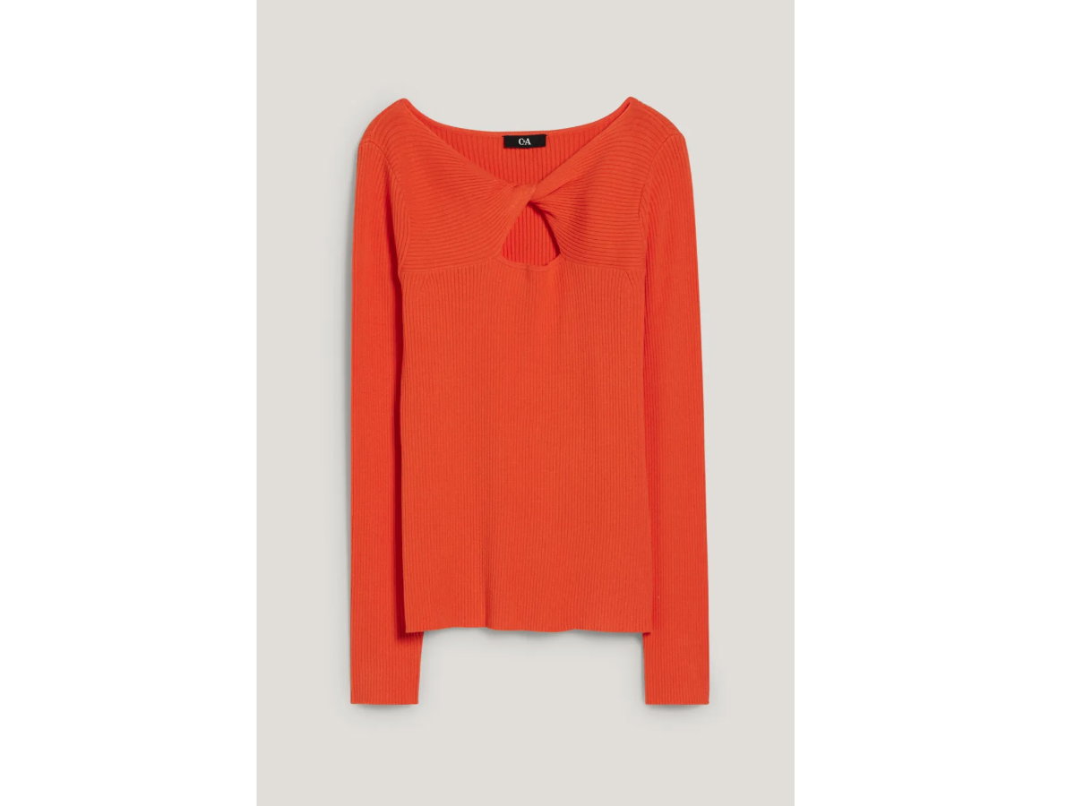 Cut-Out-Pullover mit Knotendetail von C&A