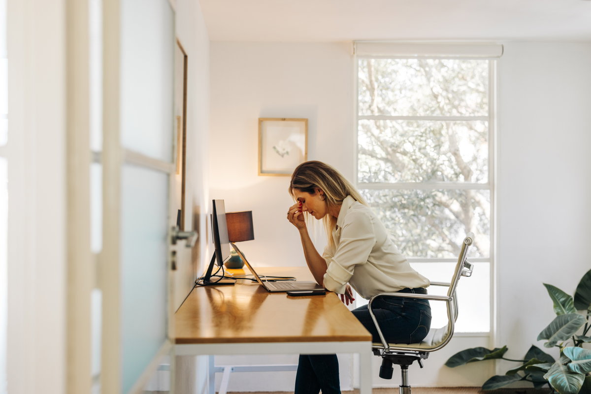 Frau im Home-Office
