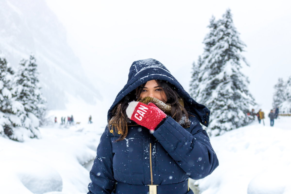 Frau im Schnee