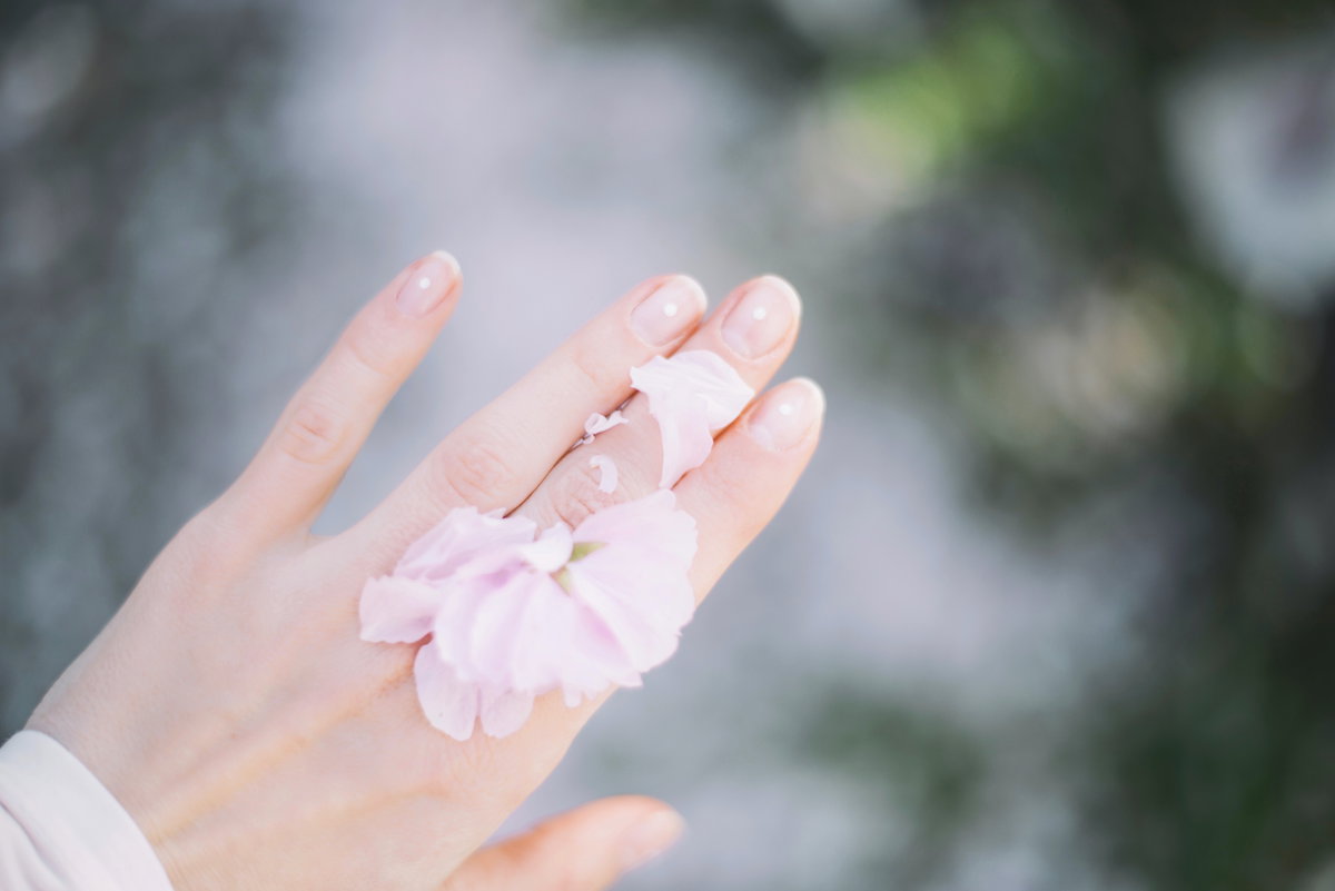 Blumen auf Hand