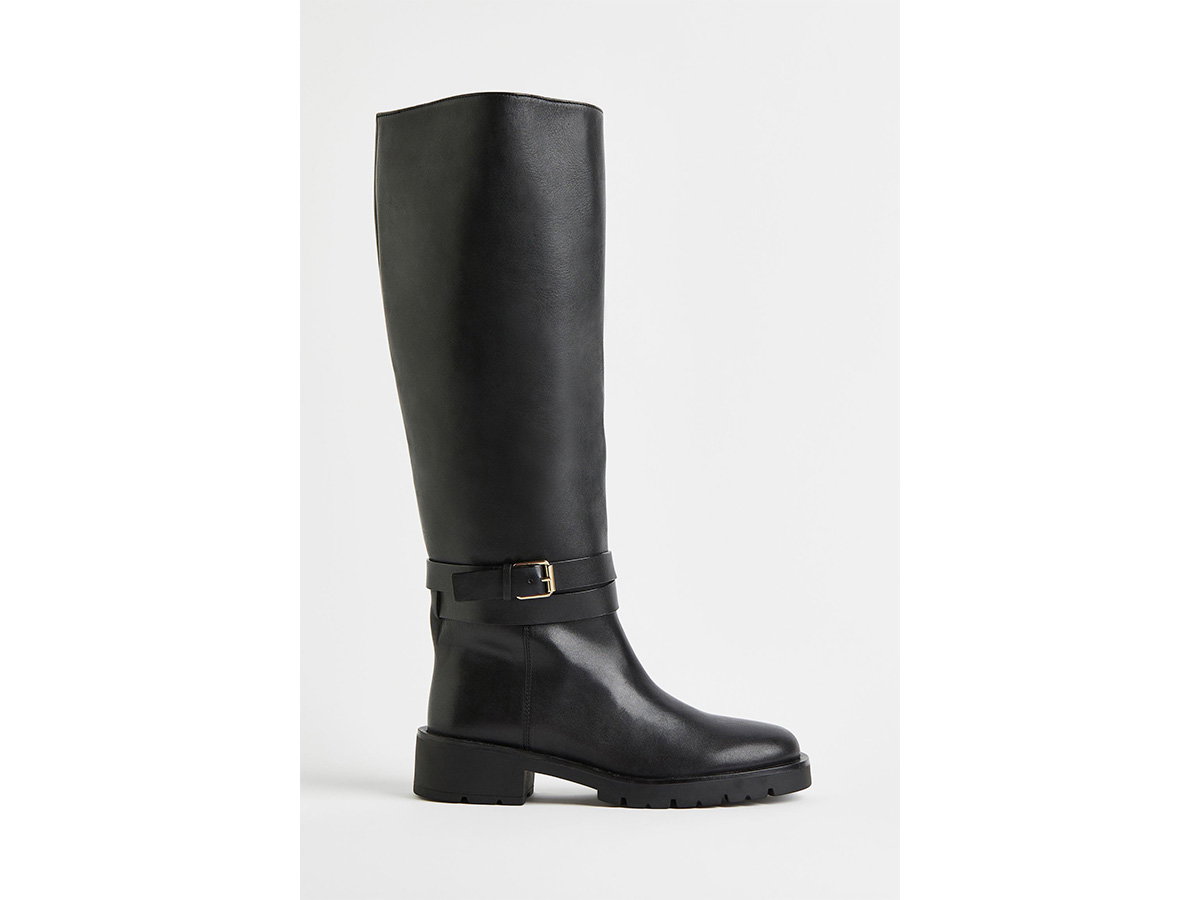 Kniehohe Stiefel aus Leder