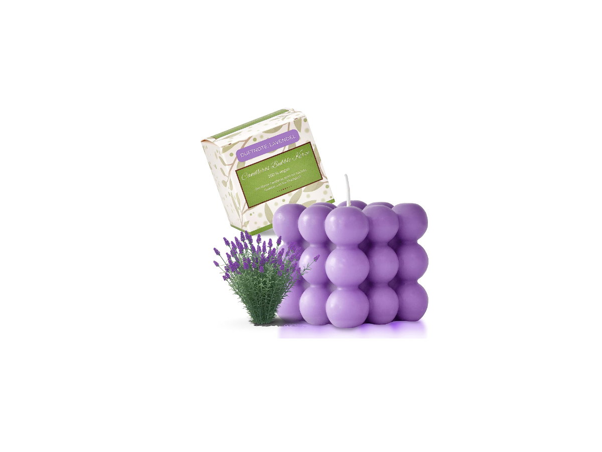 Bubble Kerze Lavendel