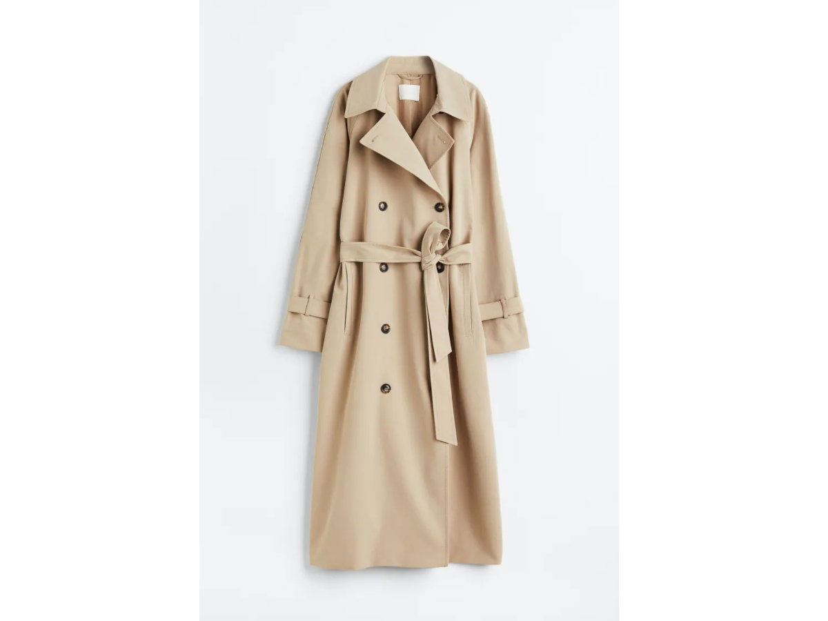Knöchellanger, zweireihiger Trenchcoat von H&M