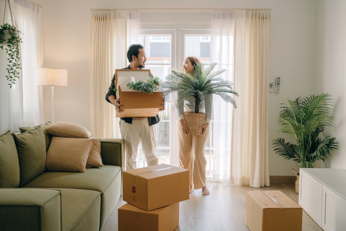 Einzug in neue Wohnung