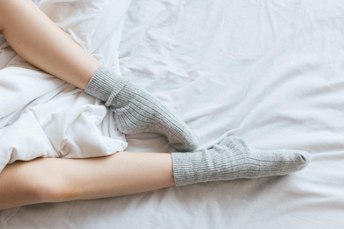 Socken beim Schlafen