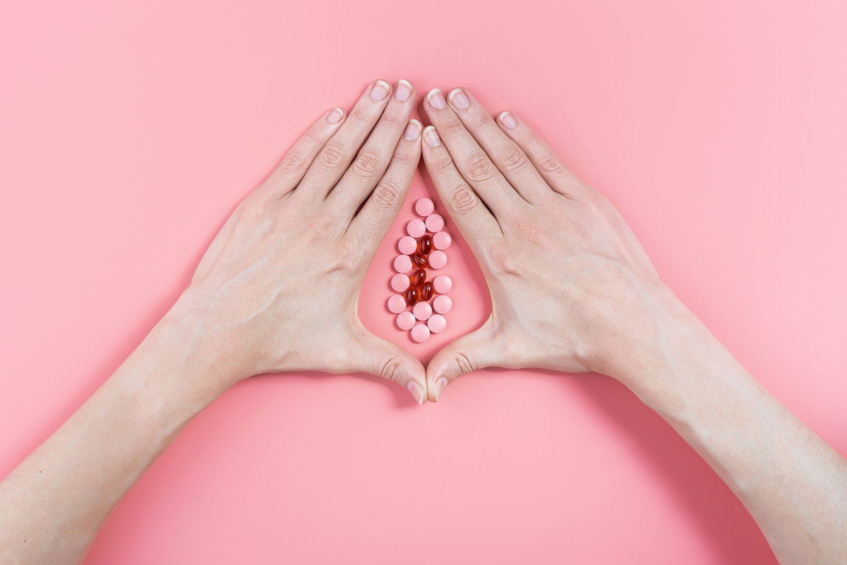 Vulva aus Perlen
