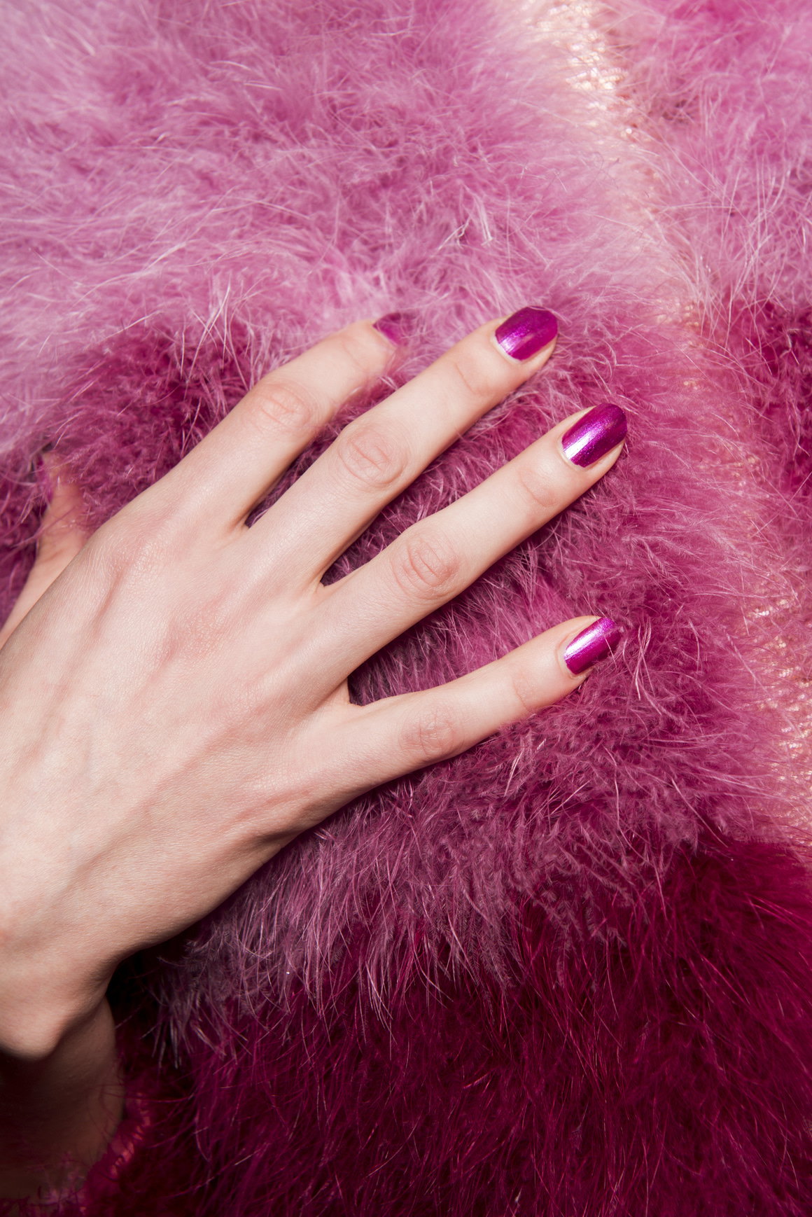 Metallic Pink Nails
