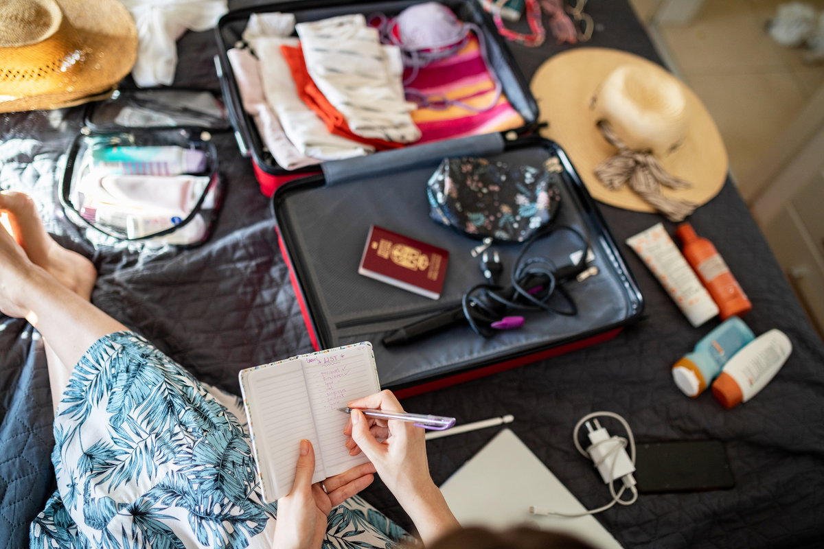 Packliste wird geschrieben