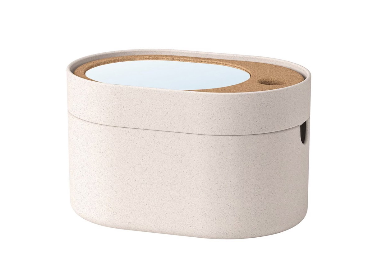 SAXBORGA Kasten mit Spiegeldeckel, Kunststoff Kork 1