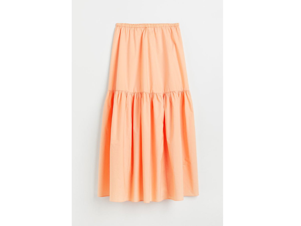Maxirock aus Crinklestoff mit Stufendetail von H&M