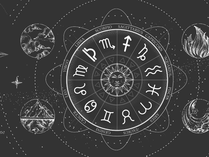 Astrologie Sternzeichen alle Zeichnung