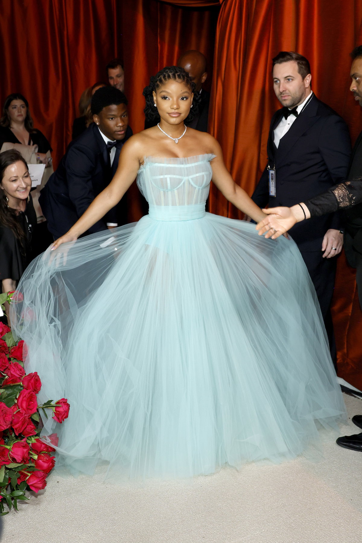 Halle Bailey attends the 95th Annual Academy Awards on March 12, 2023 in Hollywood