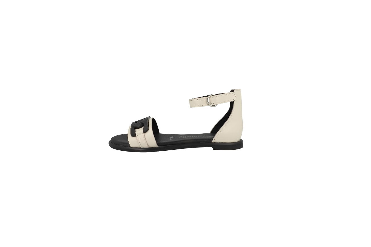 Schwarz-weiße Sandalen