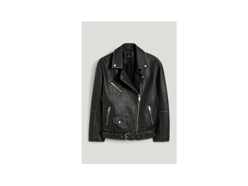 Bikerjacke in Schwarz