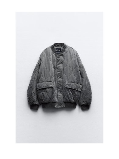 graue Bomberjacke von Zara