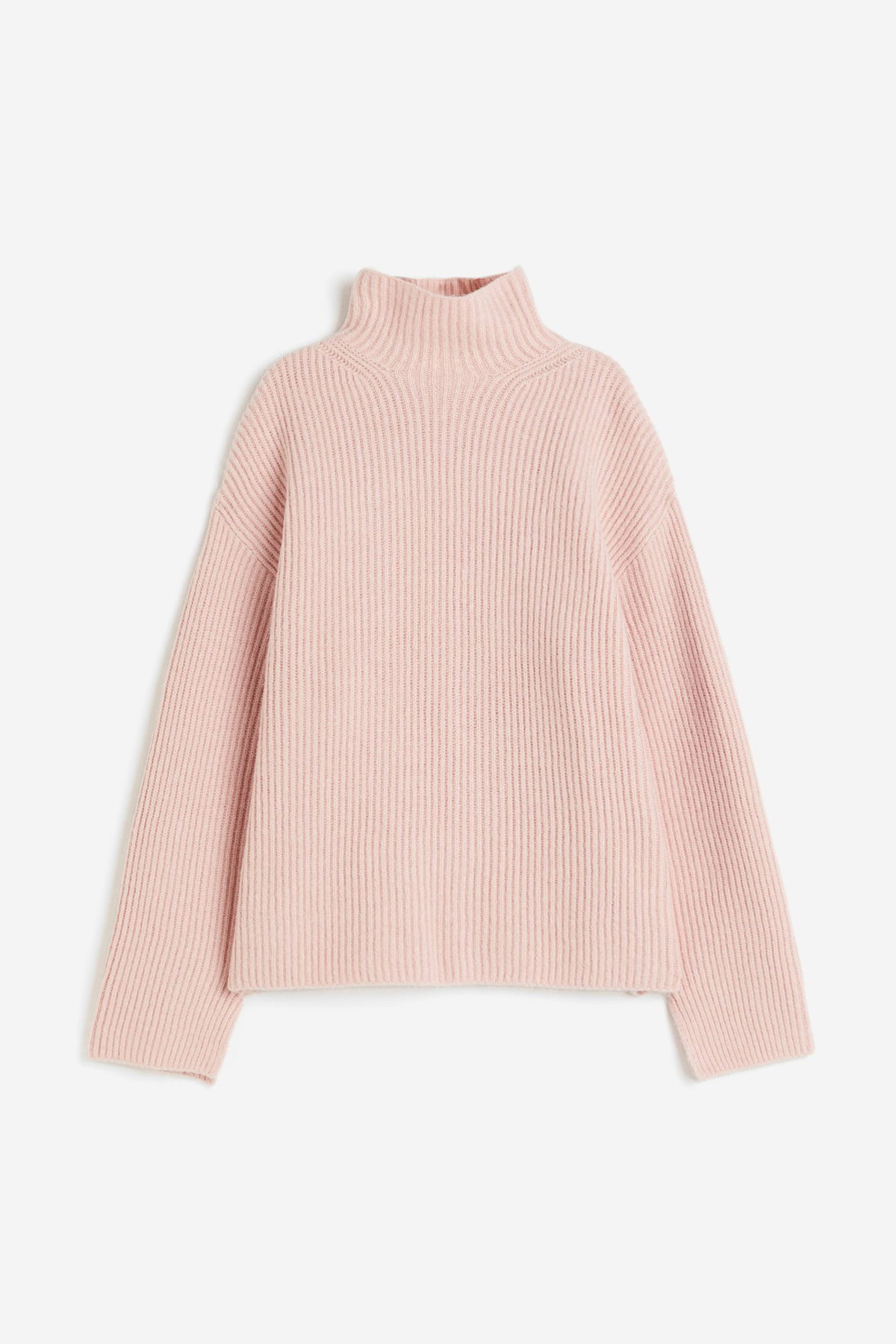 Pinker Oversized Rollkragenpullover