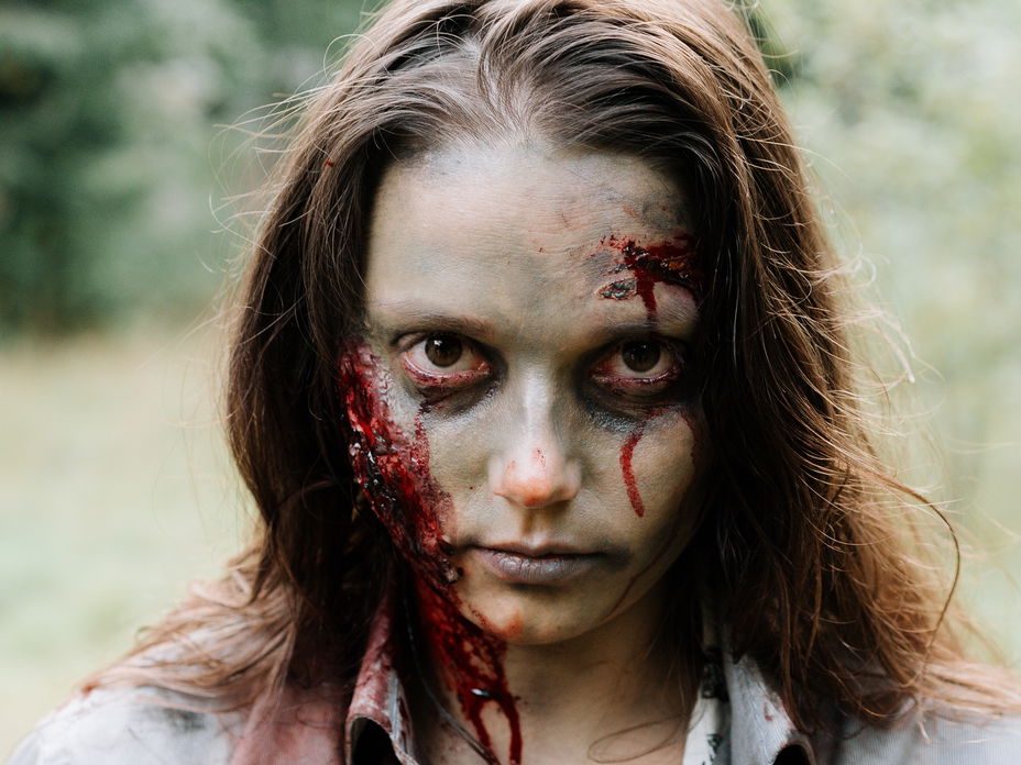 Zombie Make-up an Halloween