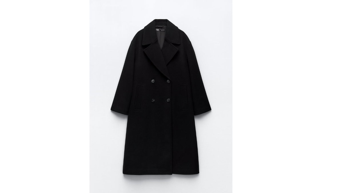 Schwarzer Oversize-Mantel