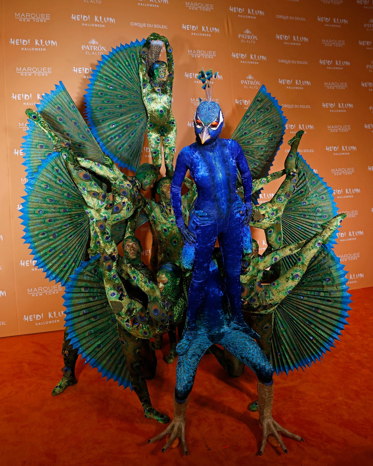 Heidi Klum Halloween Kostüm Pfau