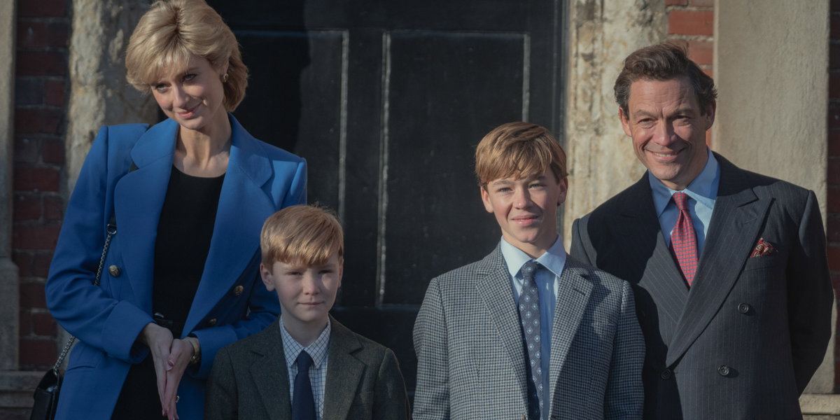 Diana, Charles, William, Harry The Crown