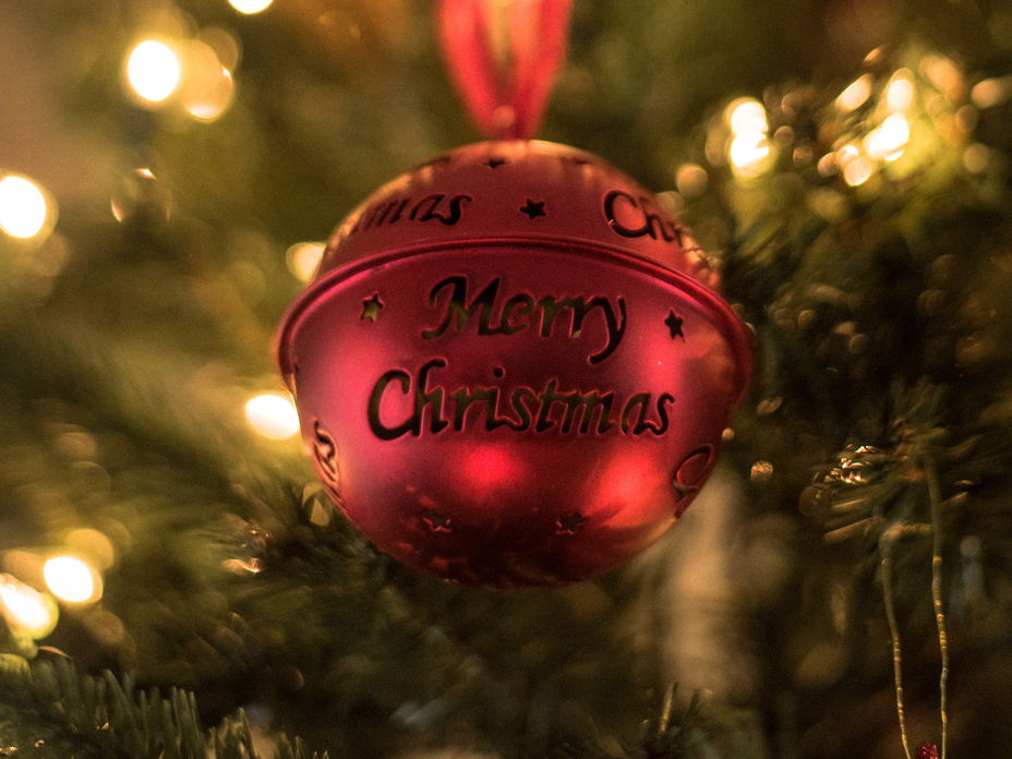 Christbaumkugel "Merry Christmas"