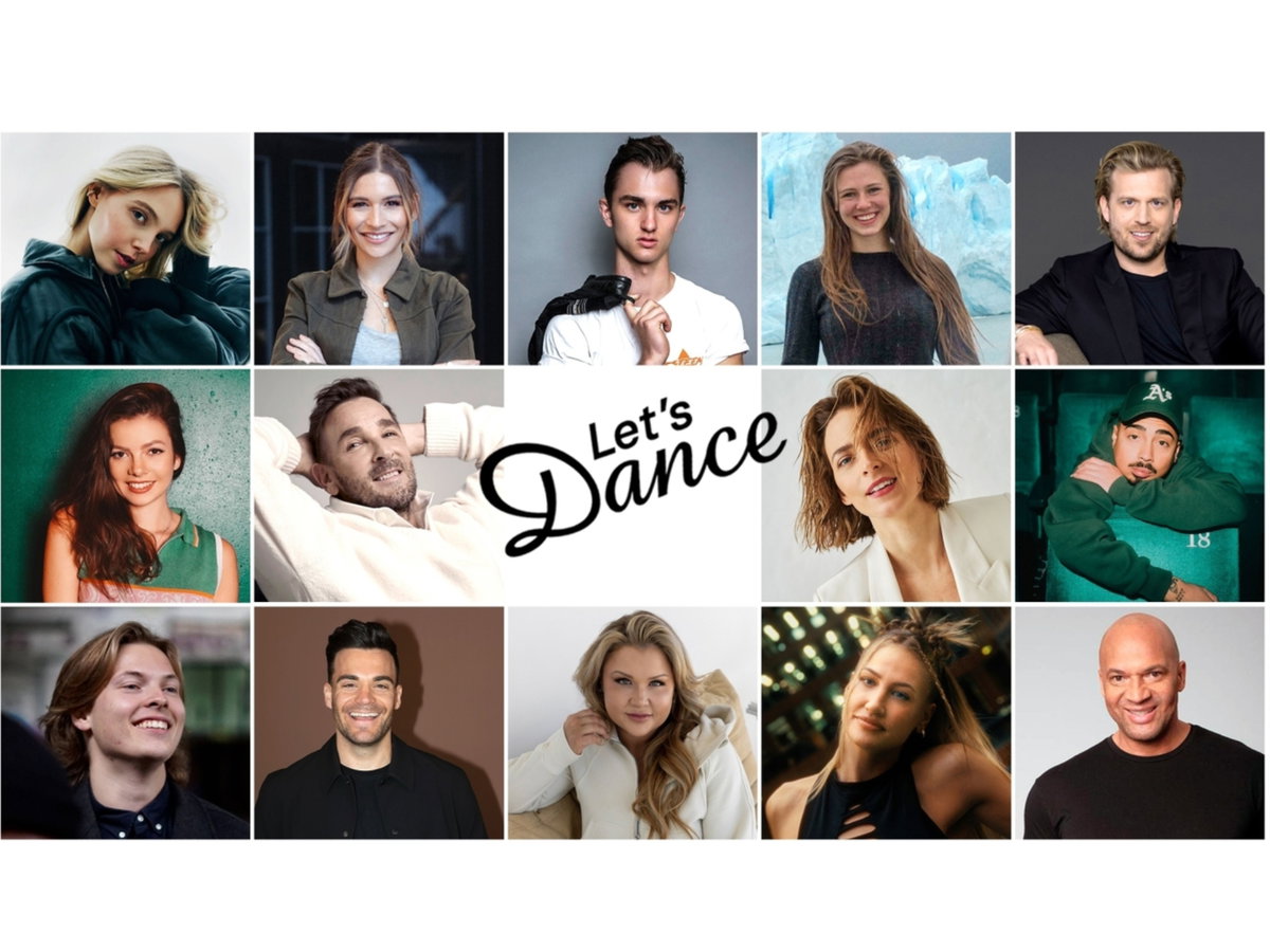 Die "Let's Dance"-Promis der 17. Staffel v.l.oben : Lina Larissa Strahl, Jana Wosnitza, statt Simon Brunner jetzt Biyon Kattilathu, Ann-Kathrin Bendixen, Tillman Schulz – v.l. mitte : Maria Clara Groppler, Mark Keller, Eva Padberg, Tony Bauer – v.l.unten : Gabriel Kelly, Stefano Zarella, Sophia Thiel, Lulu Lewe, Detlef Soost.