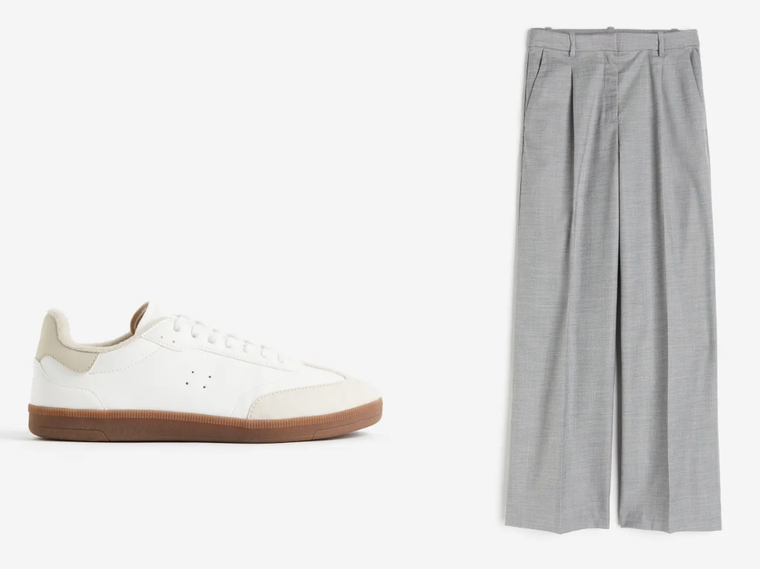 Sneaker und graue Hose von H&M