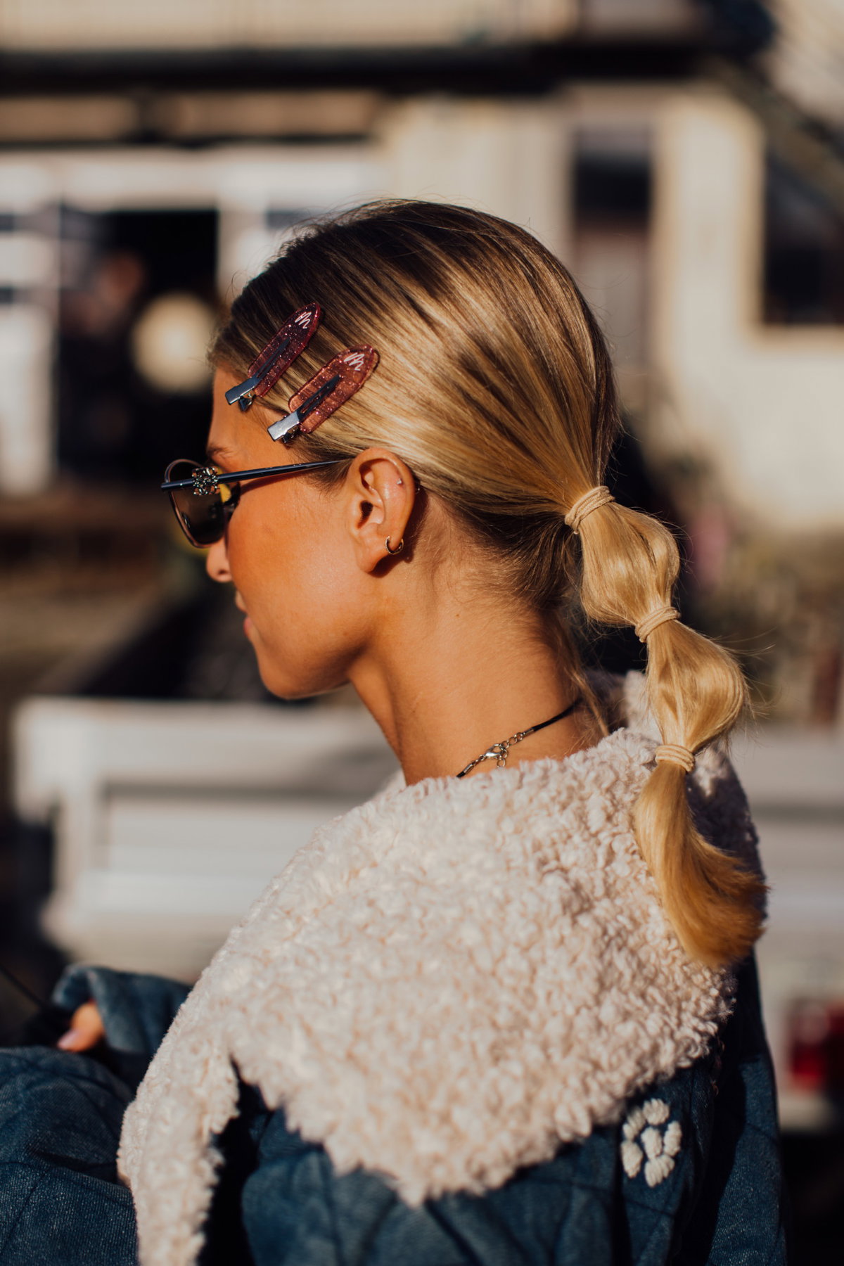 Blonder Zopf