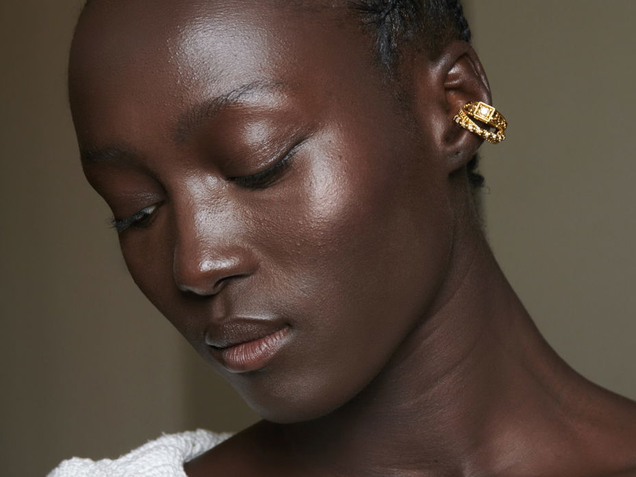Model mit toller Haut