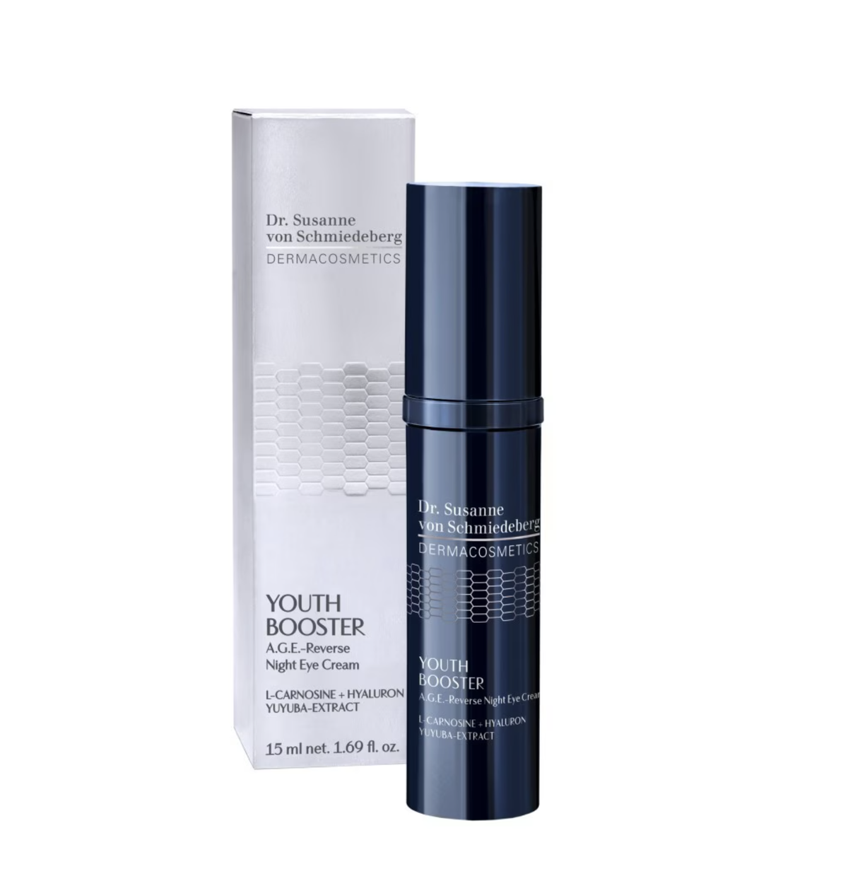 Man kann bekanntlich nie zu früh mit einem Anti-Aging-Programm beginnen, oder? Die Youth Booster A.G.E.-Reverse Night Eye Cream von Dr. Susanne Schmiedeberg bietet eine doppelte und wirksame Lösung gegen Hautalterung. Sie enthält den einzigartigen Wirkstoff L-Carnosine, der dazu in der Lage ist, A.G.E.s (Advanced Glycation Endproducts) zu reduzieren und dadurch den Alterungsprozess der Haut zu verlangsamen. Zusätzlich enthält sie den innovativen Yuyuba-Extrakt, der bereits verzuckerten Kollagenfasern ihre Elastizität zurückgeben kann. Durch die hohe Konzentration an Hyaluronsäure wird die Haut intensiv bis in die tieferen Schichten mit Feuchtigkeit versorgt. Für knapp 84 Euro gehört die hochwertige Creme dir .