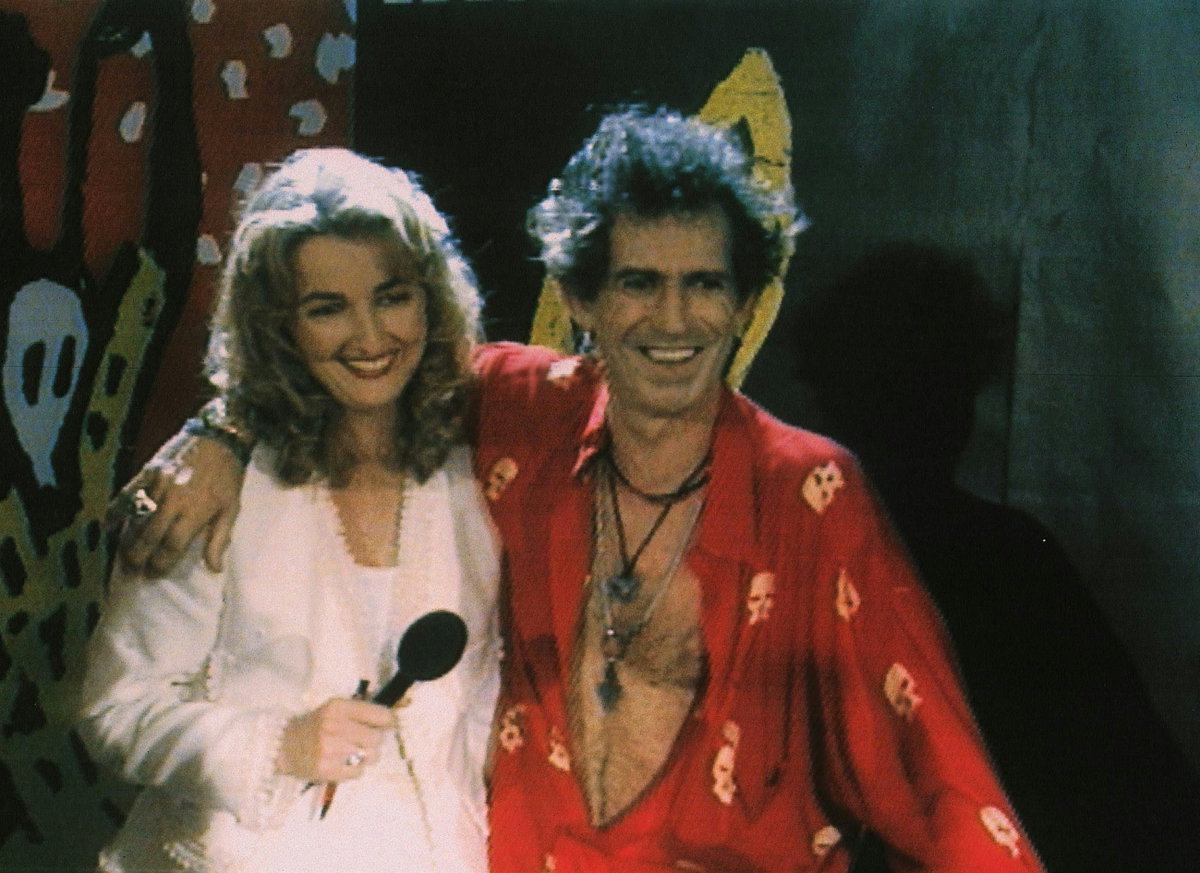 Frauke Ludowig und Keith Richards 1995
