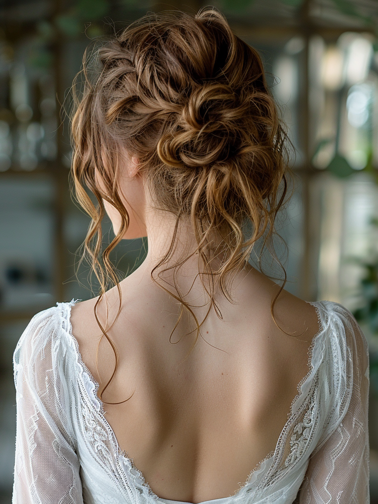 Braut mit romantischer Locken-Frisur