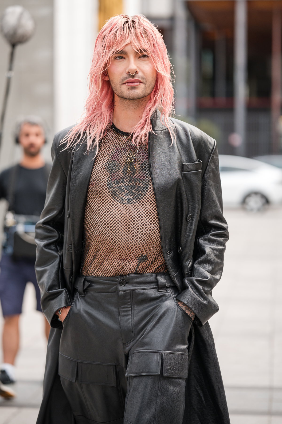 Bill Kaulitz mit pinken Haaren