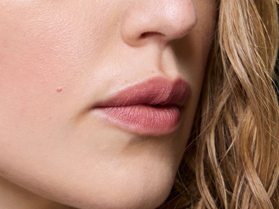 Matt geschminkte Lippen