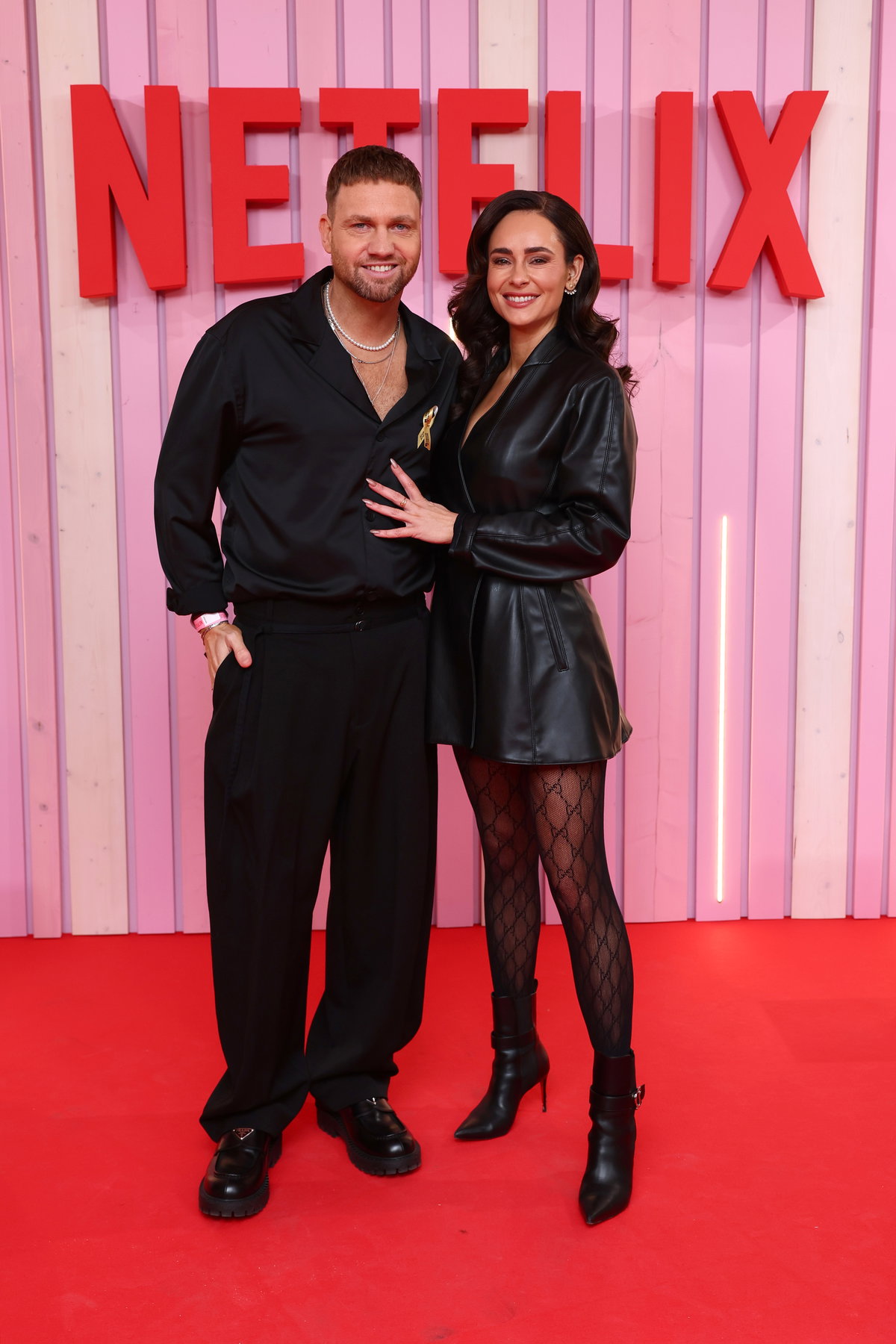 Konstantin und Jessica Streifling auf dem Roten Teppich.
