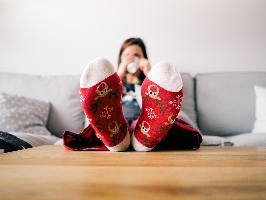 Socken mit Rentieren