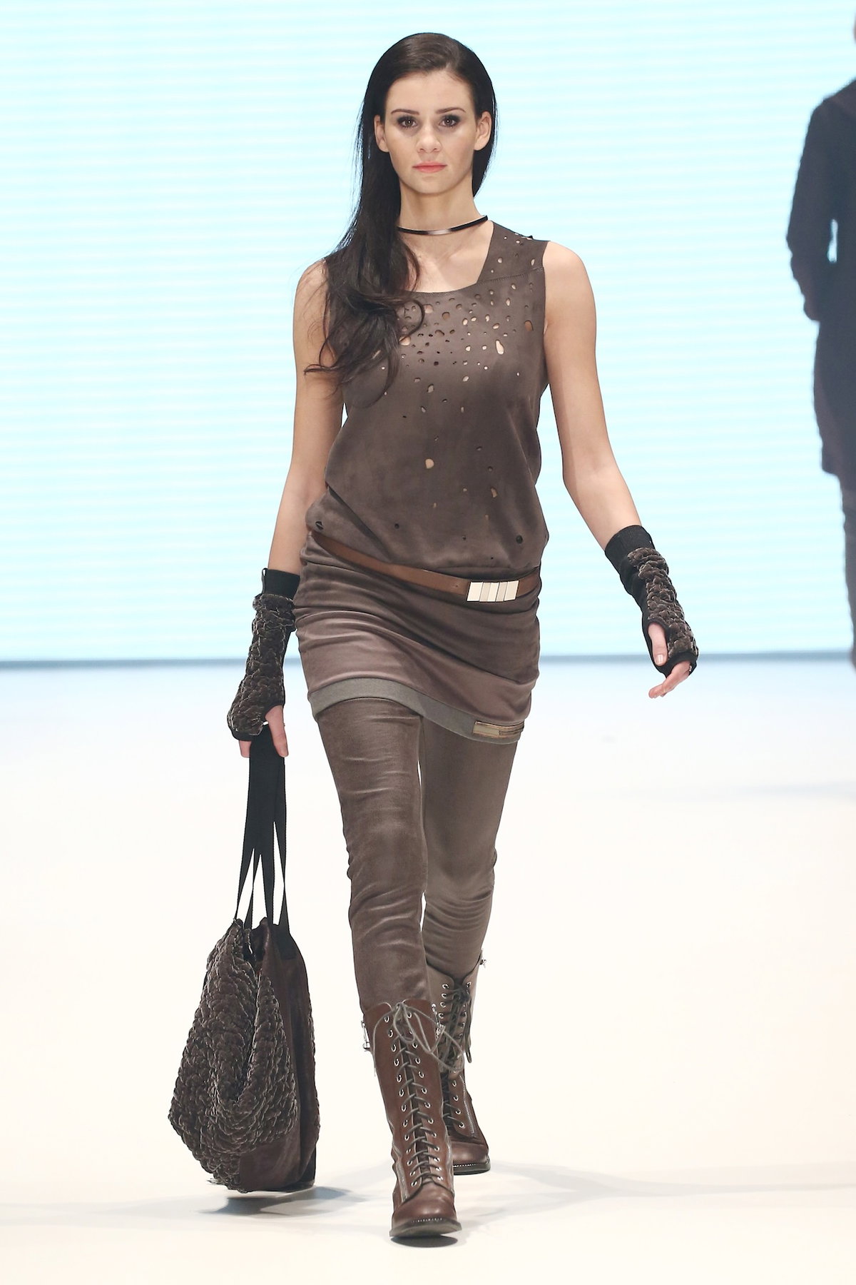 Betty Taube auf dem Laufsteg einer Fashion Show.