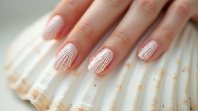 Elegante „Seashell Nails” bringen Beach-Vibes direkt auf deine Nägel