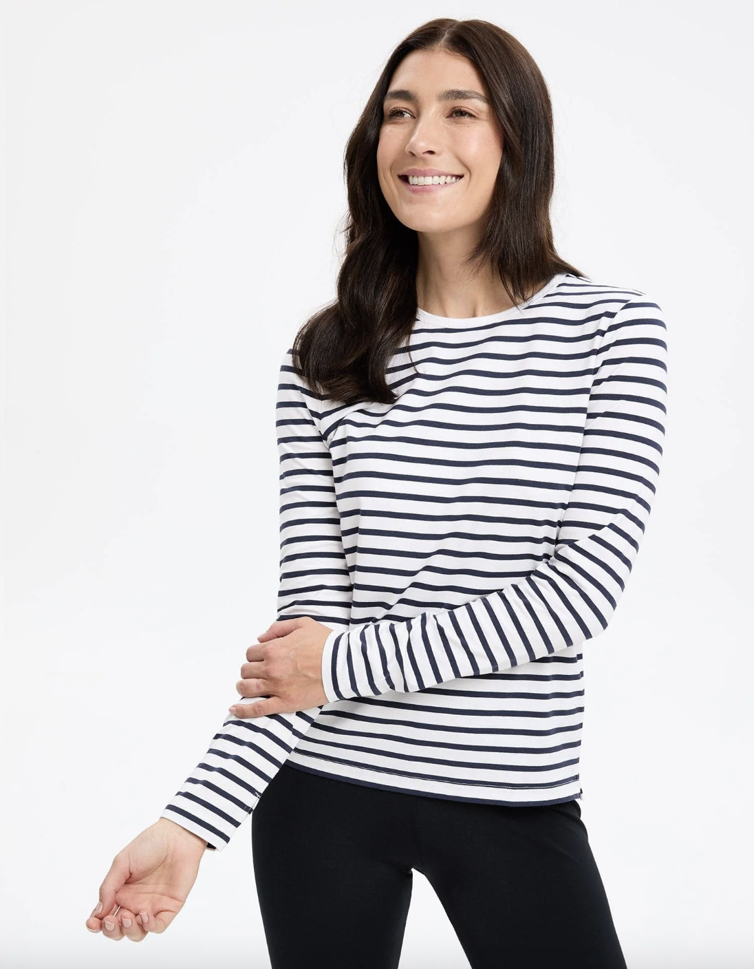Solbari Stripe Long Sleeve T-Shirt UPF