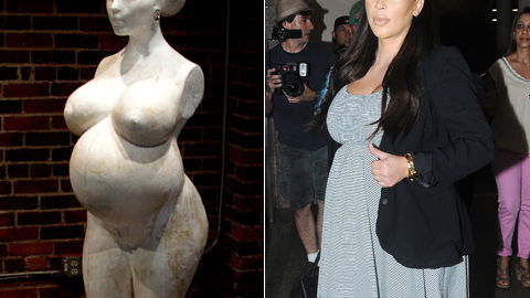 Kim Kardashian schwanger als Skulptur
