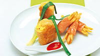 Cordon-bleu-Variante: Doppelrolle mit Schinken-Pommes