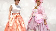 Katie Price: grotesk im Rokoko-Kleid
