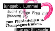 Schräge Kontaktanzeigen