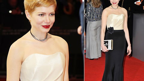 Michelle Williams trägt günstiges Designerkleid von H&M